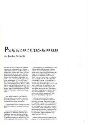 Polen in der deutschen Presse