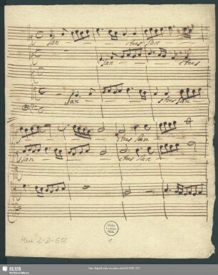 Sanctus - Mus.2-D-512 - Mus.2-D-512a : V (5), orch, bc
