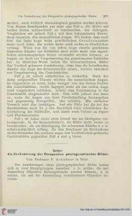 15: Ueber die Veränderung der Perspective photographischer Bilder