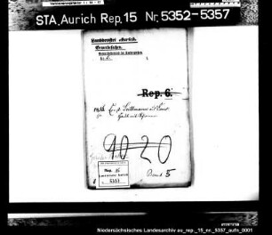 Hausierkonzessionen für Einwohner aus Esens: Ernst Lattmann, Schirme