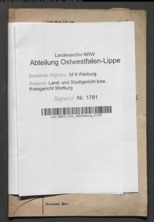 Erblasser: Baumbach, Anna Maria, geb. Rosenkranz: