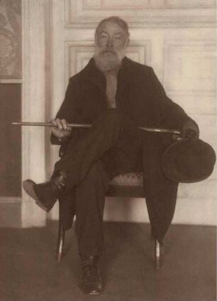 Bildnis Kuehl, Gotthard, Maler und Zeichner (1850-1915), von 1895 bis zu seinem Professor an der Kunstakademie Dresden