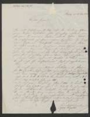Brief von Friedrich Hofmeister an David Heinrich Hoppe