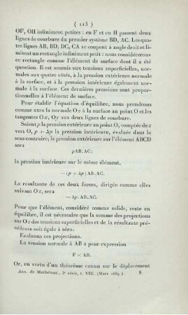 Démonstration d'une formule relative a la capillarité. [Fortsetzung]