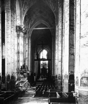Danzig / Gdansk, Marienkirche, Langhaus nach Osten