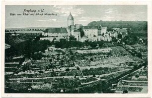 Freyburg a.U. Blick vom Rödel auf Schloß Neuenburg