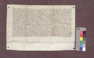 Urfehdebrief des Wernly Bischoff von Nollingen im Rheintal.
