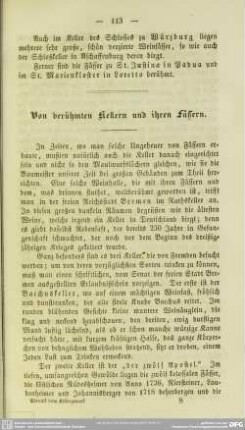 Von berühmten Kellern und ihren Fässern