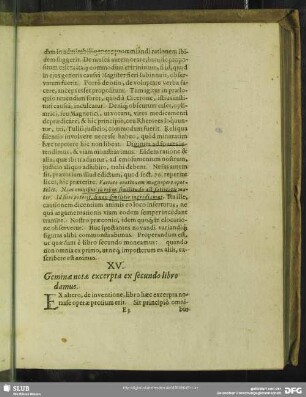 XV. Geminae notae excerpta ex secundo libro damus