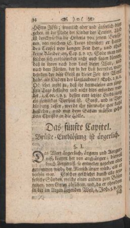 Das fünfte Capitel. Brüste-Entblösung ist ärgerlich