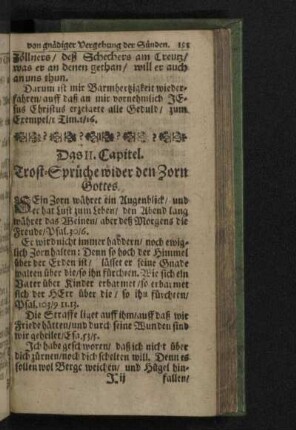Das II. Capitel. Trost-Sprüche wider den Zorn Gottes.