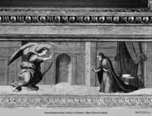 Schmerzensmann, Verkündigung, Martyrium des Heiligen Petrus, Vision des Heiligen Bernardus