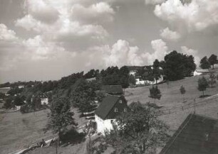 Frauenstein-Nassau, Blick nach Westen aus dem Fenster des Berufsschulzimmers im Dachgeschoss der Schule