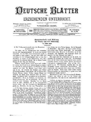 Gemeinschaft und Bildung : ihr Wesen und ihre Bedeutung ; (Fortsetzung)