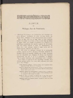 Album de Philippe, duc de Poméranie
