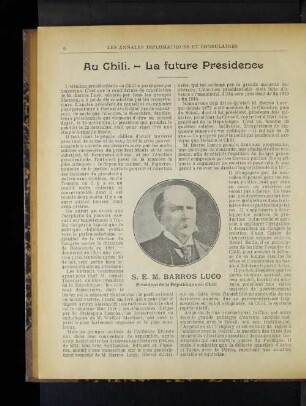 Au Chili. - La future Présidence