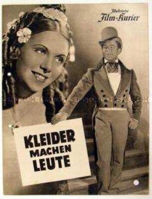 Filmzeitschrift zu dem deutschen Spielfilm "Kleider machen Leute"