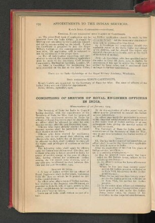 Conditions Of Service Of Royal Engineer Officers In India.