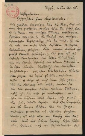 Brief an Louis Spohr : 05.12.1825