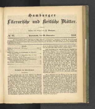 No. 95. 27. November 1852