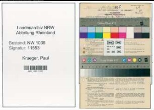 Entnazifizierung Paul Krueger , geb. 06.01.1905 (Bergmann)