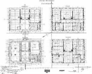 Ratzenried: Empfangsgebäude Verwaltungsgebäude Grundrisse UG,EG,1.OG,DG