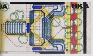 Gewerbe- und Hotelerweiterung Uhlandstraße/Kantstraße/Fasanenstraße (nicht realisiert) – Lageplan. Berlin-Charlottenburg/Wilmerdorf, Uhlandstraße 190-194, Kantstraße 15, Fasanenstraße 6