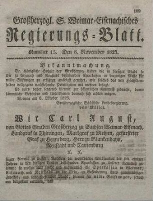 Nr. 13 : 8. November 1825