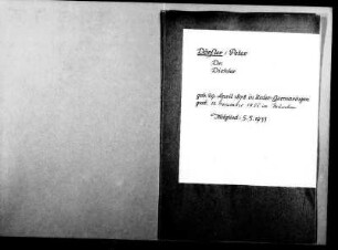Dörfler, Peter - Schriftsteller 1933 - Mai - 5