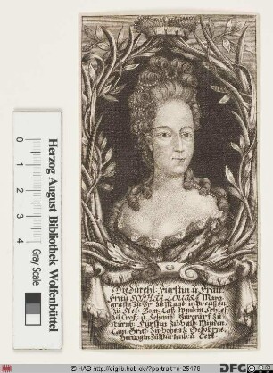Bildnis Sophie Luise, Markgräfin von Brandenburg-Bayreuth, geb. Prinzessin von Württemberg