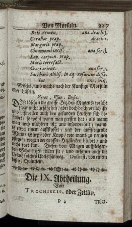 Die IX. Abtheilung.