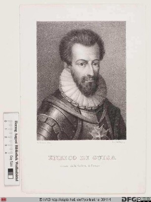 Bildnis Henri I. de Lorraine Guise, 3. duc de G., gen. "le Balafré"
