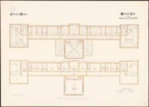 Medizinische Klinik der Philipps-Universität Marburg: Grundriss Dachgeschoss, Sparrenlage 1:100