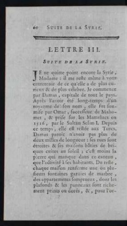 Lettre III. Suite De La Syrie.