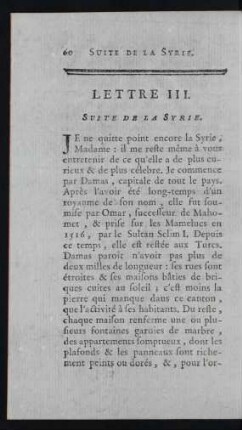 Lettre III. Suite De La Syrie.