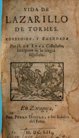 Vida de Lazarillo de Tormes, 1