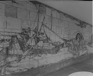 Dresden, Augustusbrücke, Wandgemälde, 1992