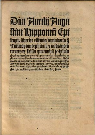 Liber de essentia divinitatis