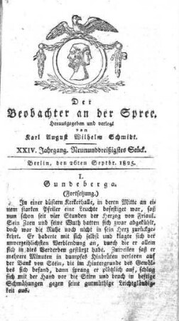39. Stueck, 26. September 1825