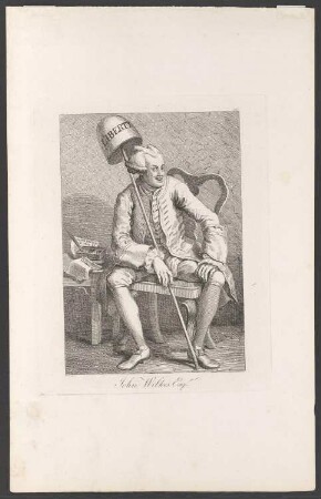 Satirisches Porträt John Wilkes (1727-1797)