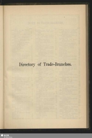 Directory of Trade-Branches