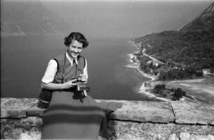 Malcesine: Gardasee, Ilse Kritzel auf Mauer des Castello