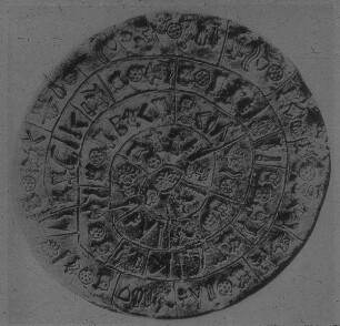 "Diskos v. Phaistos" Tonscheibe mit Schriftzeichen