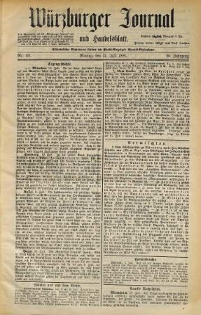 Würzburger Journal und Handelsblatt. 1880,7/12 = Jg. 26
