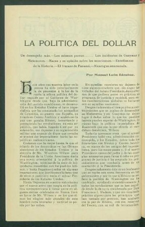 La política del dólar