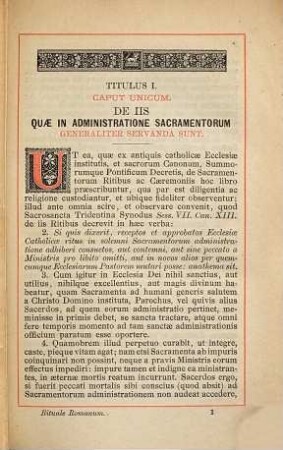 Rituale Romanum : Pauli V. pontificis maximi jussu editum et a Benedicto XIV. auctum et castigatum ; cui novissima accedit benedictionum et instructionum appendix