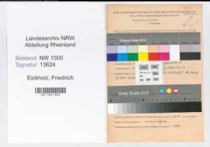 Entnazifizierung Friedrich Eickholz, geb. 09.11.1918 (Postbetriebsassistent)