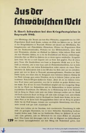 Aus der schwäbischen Welt.