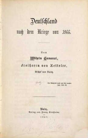 Deutschland nach dem Kriege von 1866