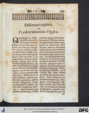 Dissertatio quinta.